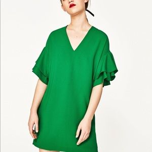 Green Ruffle Dress